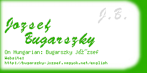 jozsef bugarszky business card